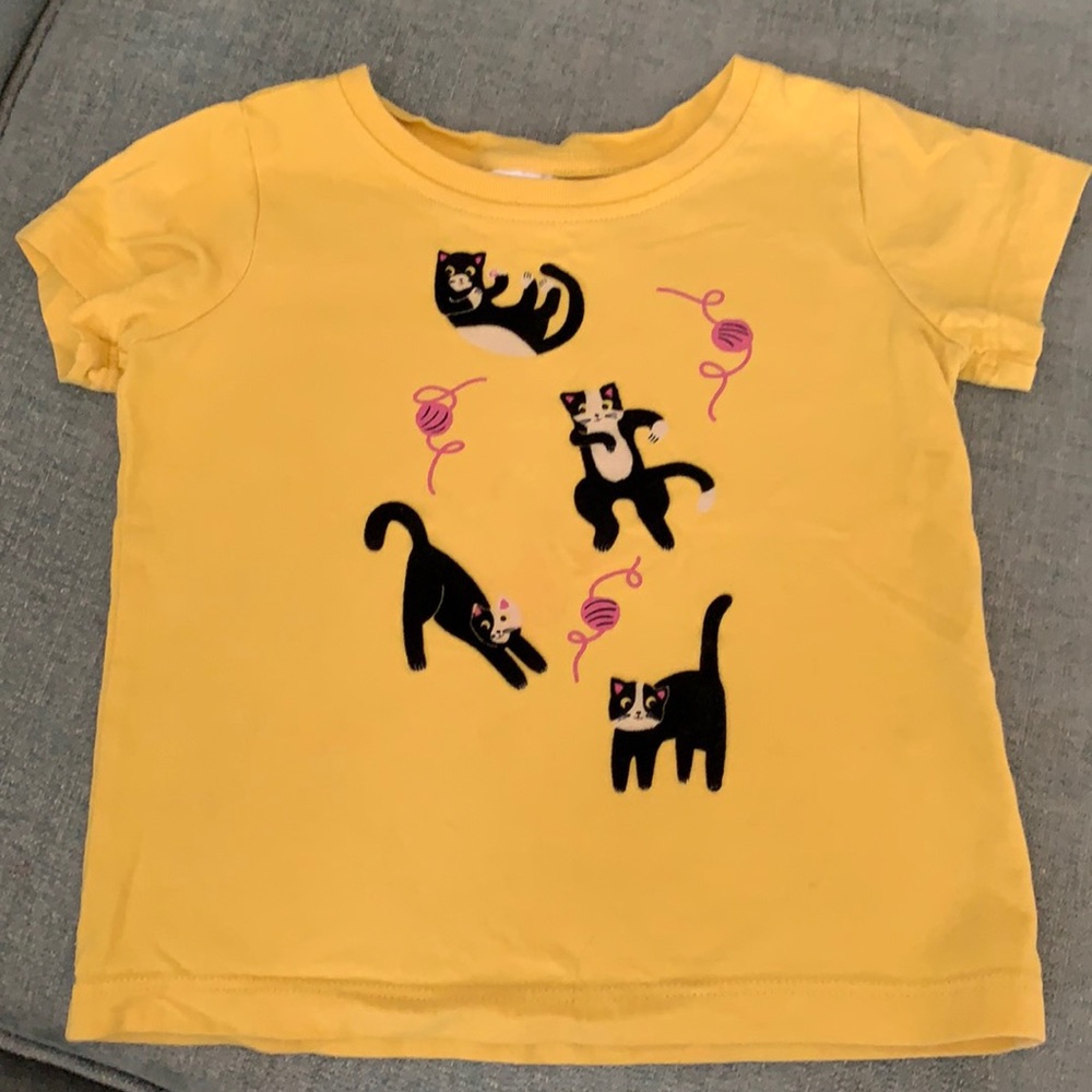 Hanna Andersson Short Sleeved Cat Graphic Tee